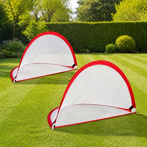 Pair 6ft pop football goals - 6ft,